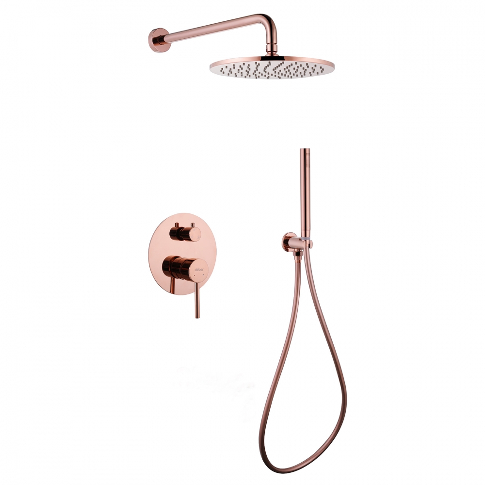 Душевая система ABBER Wasser Kreis AF8118RG скрытого монтажа без излива, розовое золото в строительном магазине