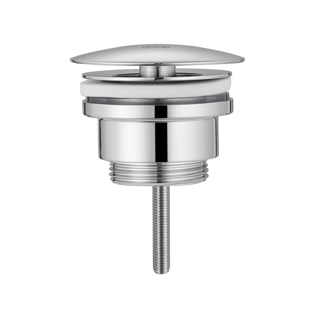 Донный клапан ABBER AF0012 без перелива, фиксированный, хром в строительном магазине