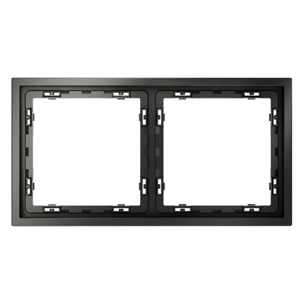 Рамка пластиковая VOLTUM S70 на 2 поста, (титан) в строительном магазине