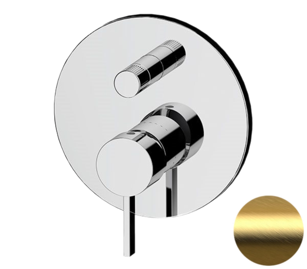 Смеситель для душа Remer Metrica MC09HBG, золото брашированное в строительном магазине