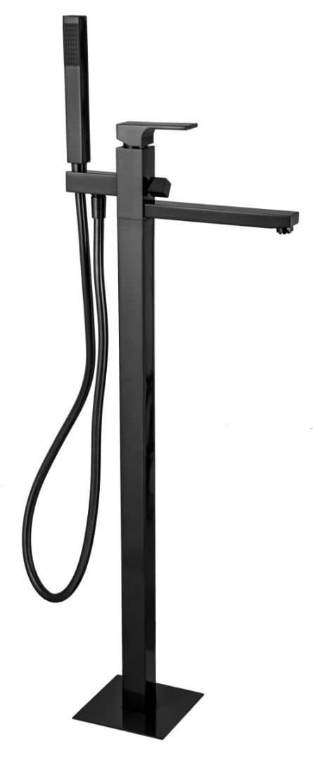 Смеситель для ванны Remer Absolute AU08CFP, чёрный брашированный хром в строительном магазине