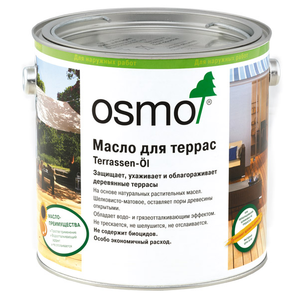 Масло для террас "Terrassen-Oel" OSMO 009 (для лиственницы) 0,125л в строительном магазине