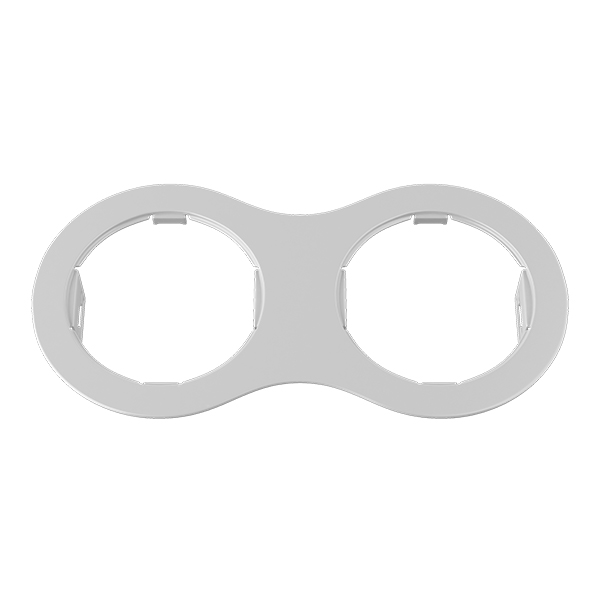 214626 Рамка DOMINO Double ROUND МR16 БЕЛЫЙ в строительном магазине