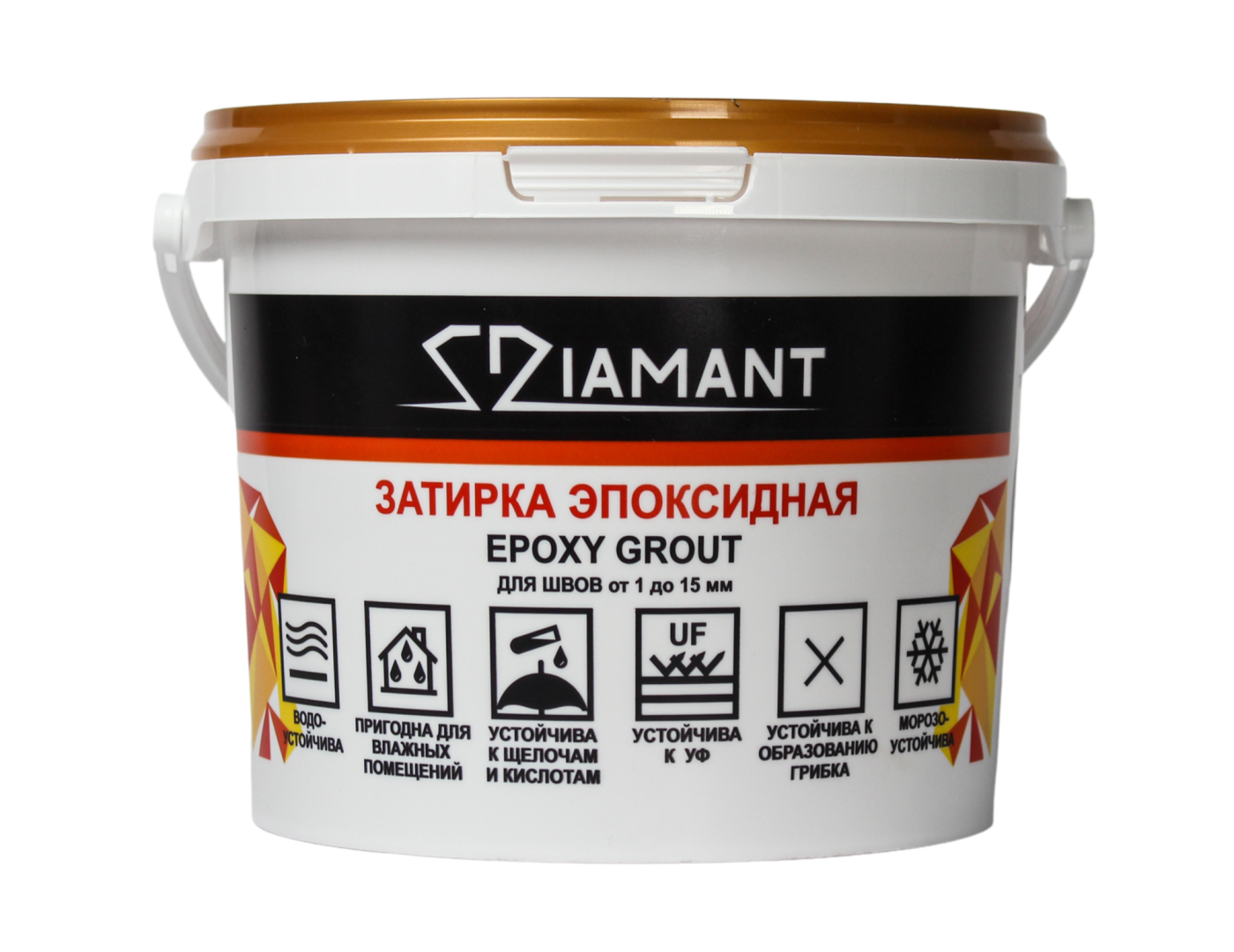 Эпоксидная затирка двухкомпонентная Диамант "Жемчужно-белая" 1кг
