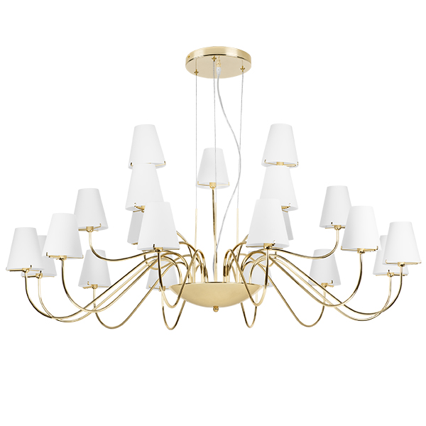 758212 Люстра подв. DIAFANO 21х40W G9 ЗОЛОТО/БЕЛЫЙ в строительном магазине