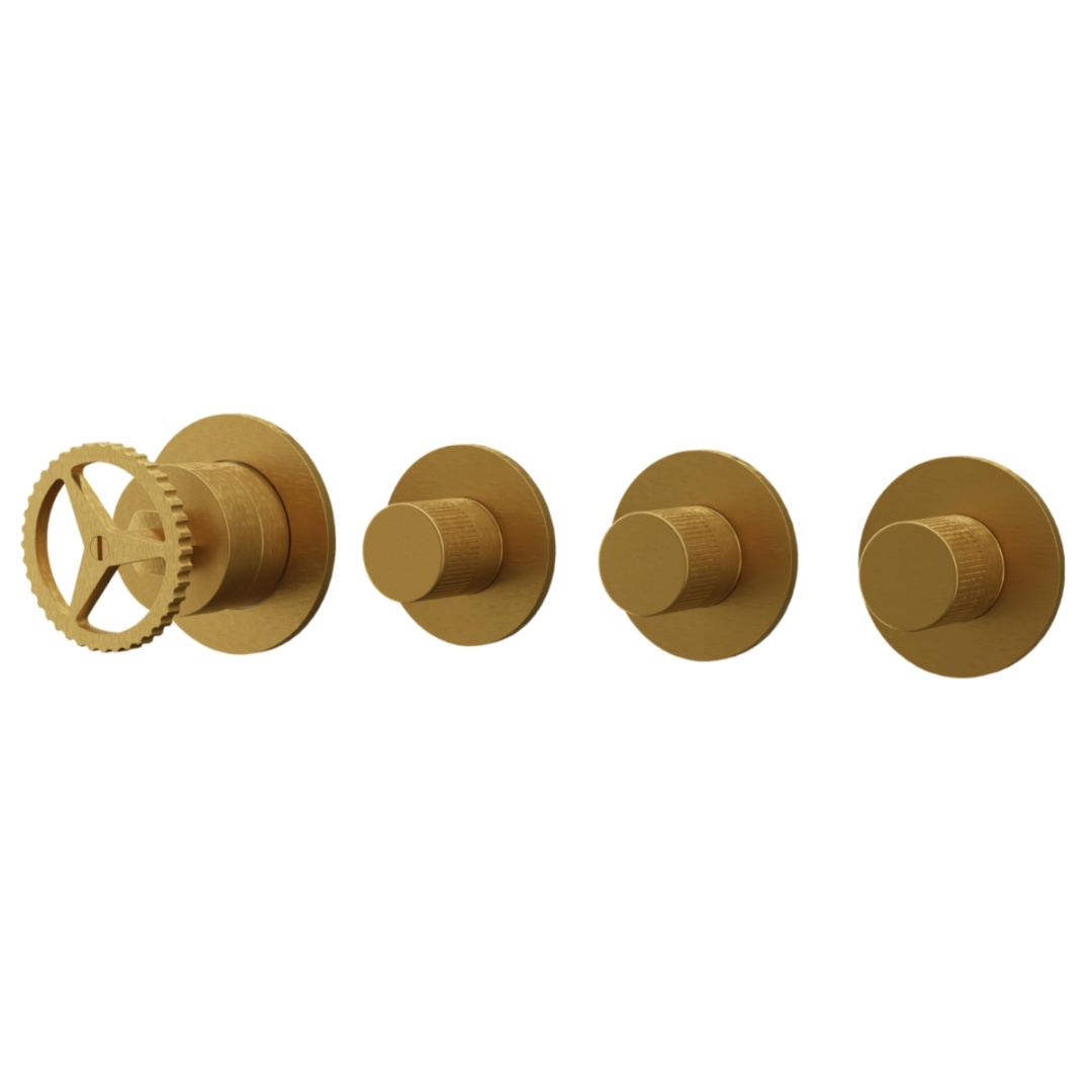 Смеситель для душа Remer Chrono CH98D3PBG, золото брашированное в строительном магазине