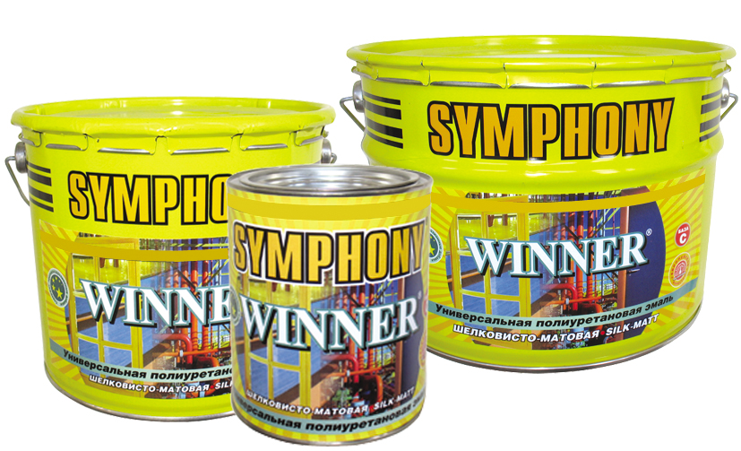 Эмаль Symphony Winner (Симфония Виннер) Антикоррозионная глянцевый 9л в строительном магазине