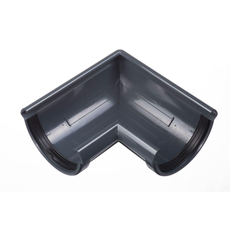 LUX Угол желоба универсальный 90 гр Docke ПВХ Графит