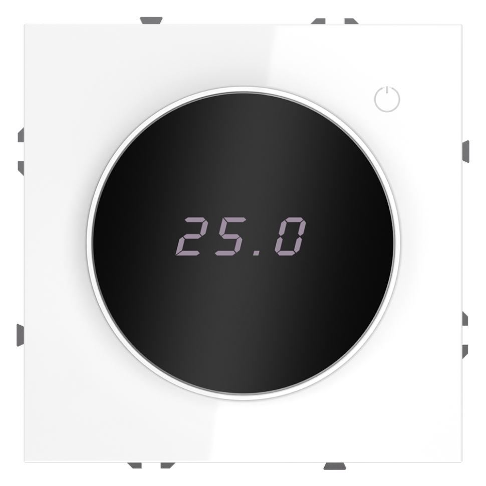 Терморегулятор электронный VOLTUM S70 с индикацией и датчиком, для теплого пола, (белый глянцевый) в строительном магазине