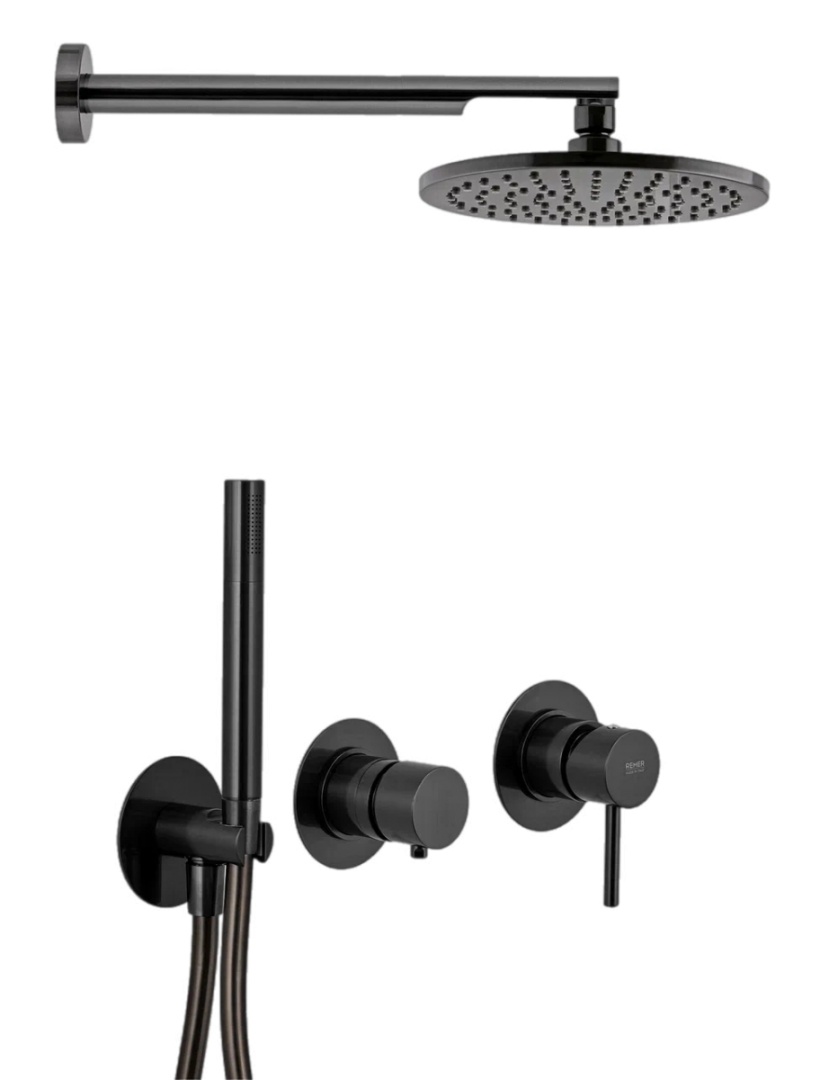 Душевая система Remer X Style X96S02OCFP, черный брашированный хром в строительном магазине