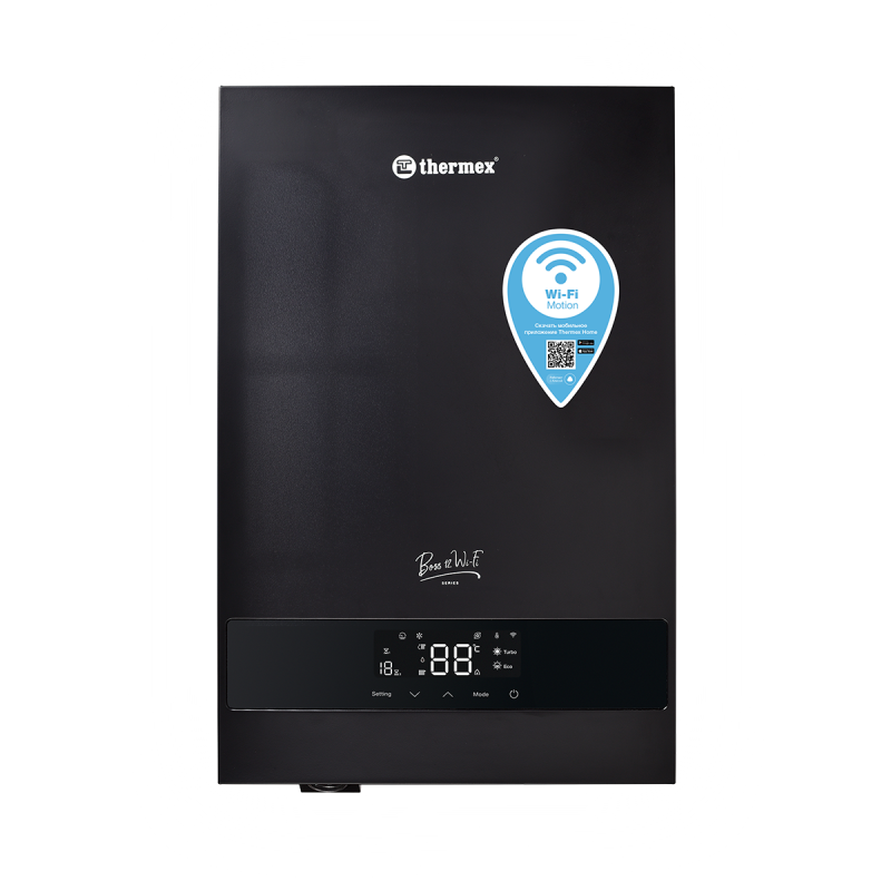 Электрический настенный котел THERMEX Boss 12 Wi-Fi (Black) в строительном магазине