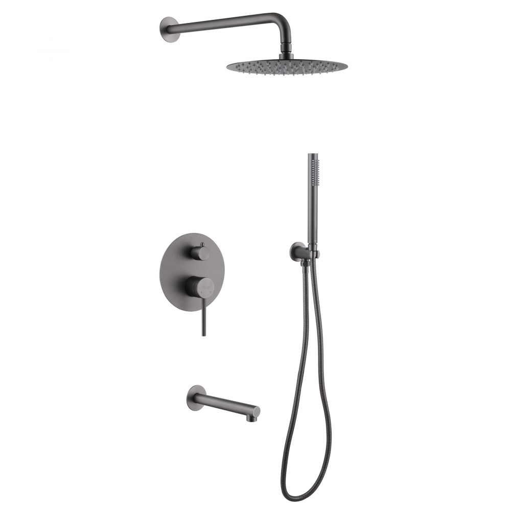 Душевая система ABBER Emotion AF8817NG скрытого монтажа с изливом, никель в строительном магазине