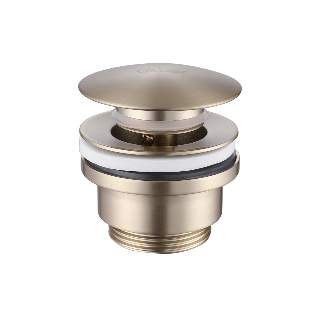 Донный клапан ABBER AF0011G без перелива, клик-клак, золото матовое в строительном магазине