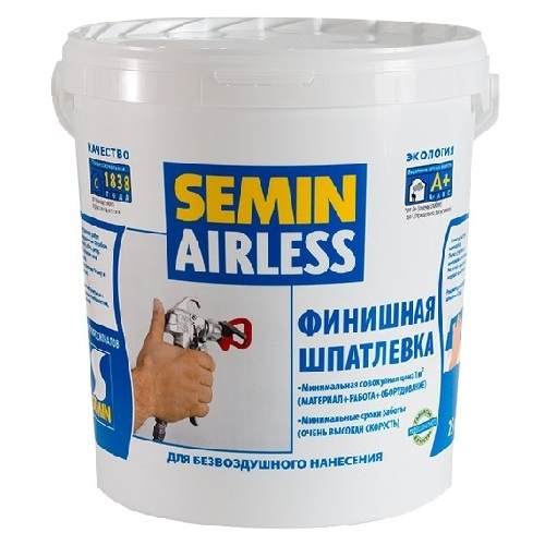 Semin Airless Финишная шпатлевка для безвоздушного нанесения 25кг