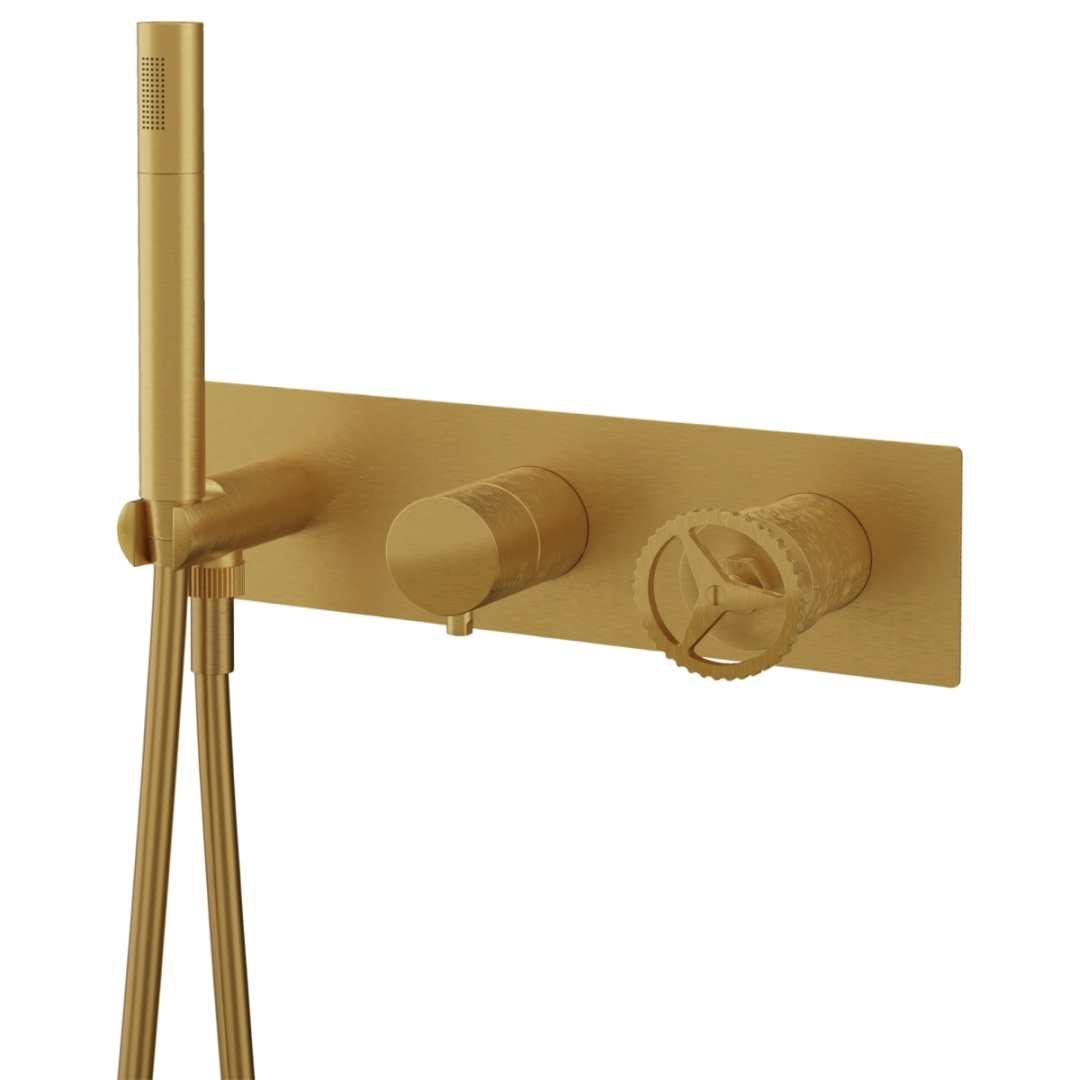 Смеситель для душа Remer Chrono CH97D2BG, золото брашированное в строительном магазине