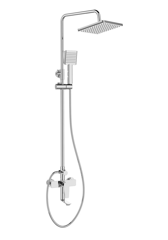 Душевая система Agger Brilliant A0394400 с изливом, хром в строительном магазине