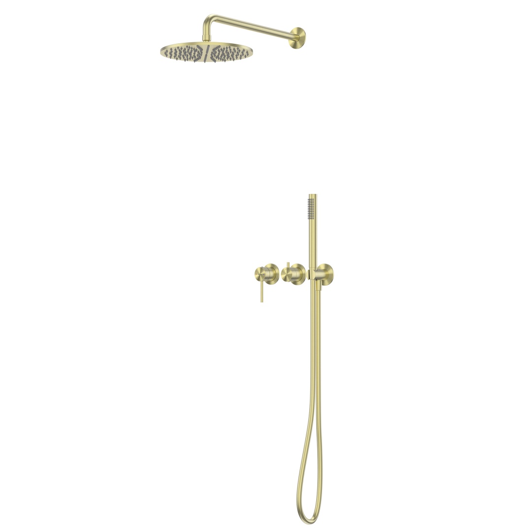 Душевая система ABBER Wasser Kreis 316 AF8118BG скрытого монтажа без излива, золото брашированное в строительном магазине