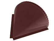 Заглушка конька полукруглого конусная П/Э 8017 коричневый