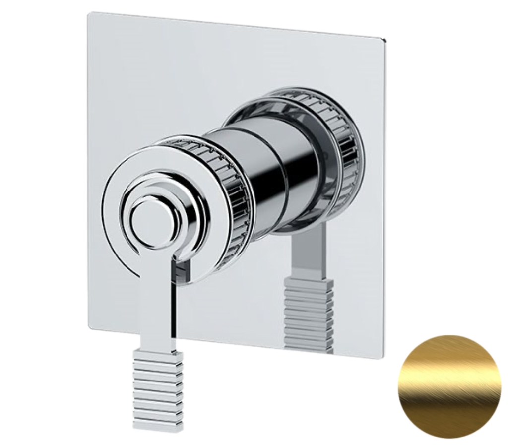 Смеситель для душа Remer Atelier AL30QBG, золото брашированное в строительном магазине