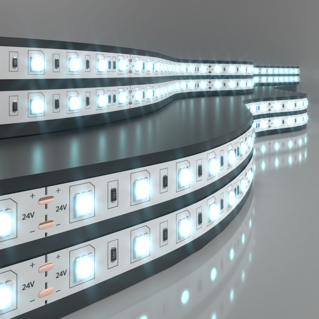 Светодиодная лента 24 В 14,4 Вт/м 60 Led/м 5050 IP20, холодный белый 6500K, 5 м Лента светодиодная 24V 14,4W 60Led 5050 IP20 холодный белый, 5м в строительном магазине