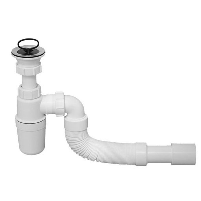 Сифон бутылочный с выпуском и гофрой (L300-500мм) (1 1/2'x32мм) McAlpine MRSK9 в строительном магазине