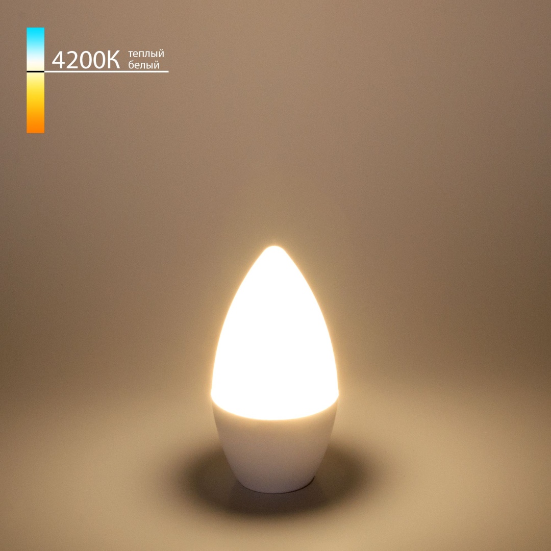 Светодиодная лампа "Свеча" C37 6W 4200K E14 BLE1422 в строительном магазине