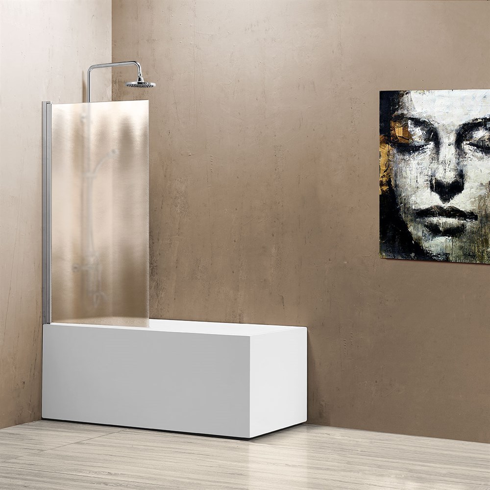 Шторка на ванну Vincea VSB-11800CH, 800x1400, хром, стекло шиншилла в строительном магазине