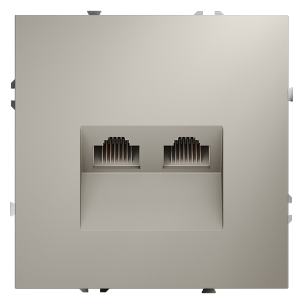Розетка компьютерная встраиваемая VOLTUM S70 двойная RJ45+RJ45 кат.6, (кашемир) в строительном магазине