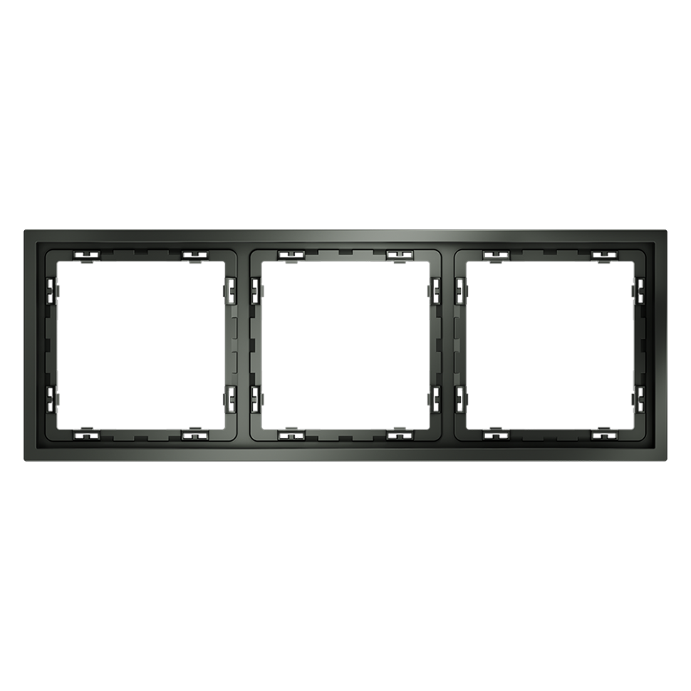 Рамка пластиковая VOLTUM S70 на 3 поста, (титан) в строительном магазине