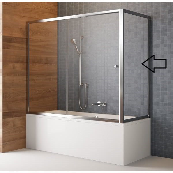 Боковая стенка Radaway Vesta S 204080-01 80 см прозрачное стекло в строительном магазине