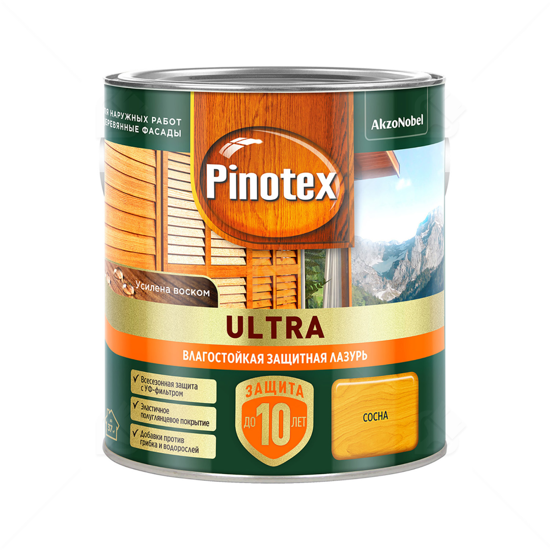 Пропитка Pinotex Ultra AWB полуглянцевая сосна 2,5 л