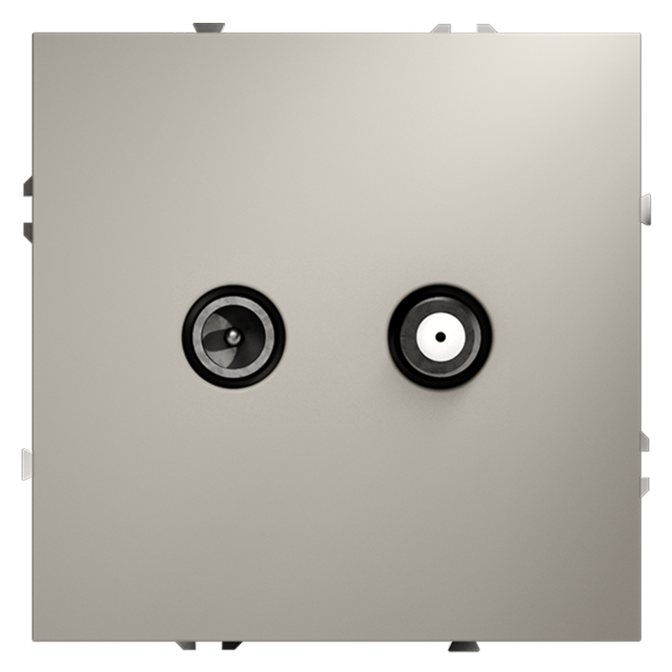 Розетка телевизионная встраиваемая VOLTUM S70 оконечная TV+SAT, (кашемир) в строительном магазине