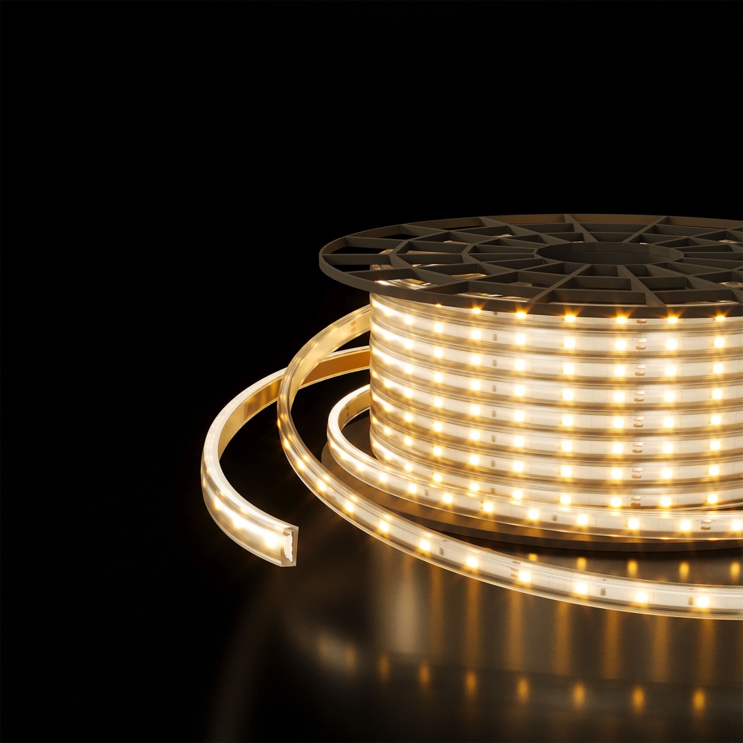 Светодиодная лента 220 В 8 Вт/м 60 Led/м 2835 IP65, дневной белый 4200K, 50 м Лента светодиодная 220V 8W 60Led 2835 IP65 дневной белый, 50 м в строительном магазине