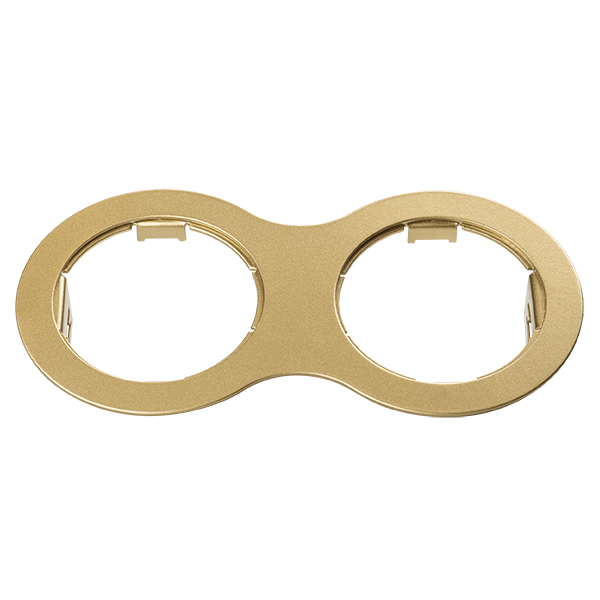 214623 Рамка DOMINO Double ROUND MR16 ЗОЛОТО в строительном магазине