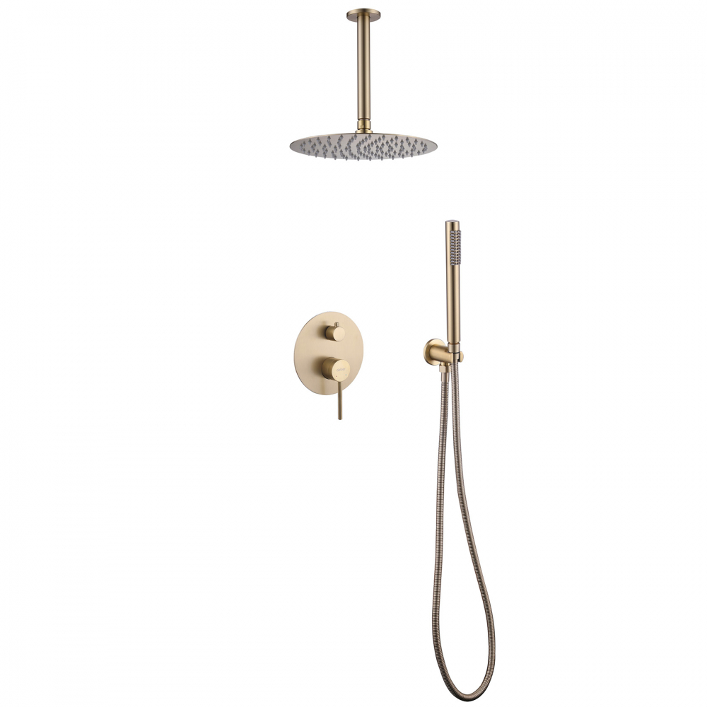 Душевая система ABBER Emotion AF8821G скрытого монтажа без излива, золото матовое в строительном магазине