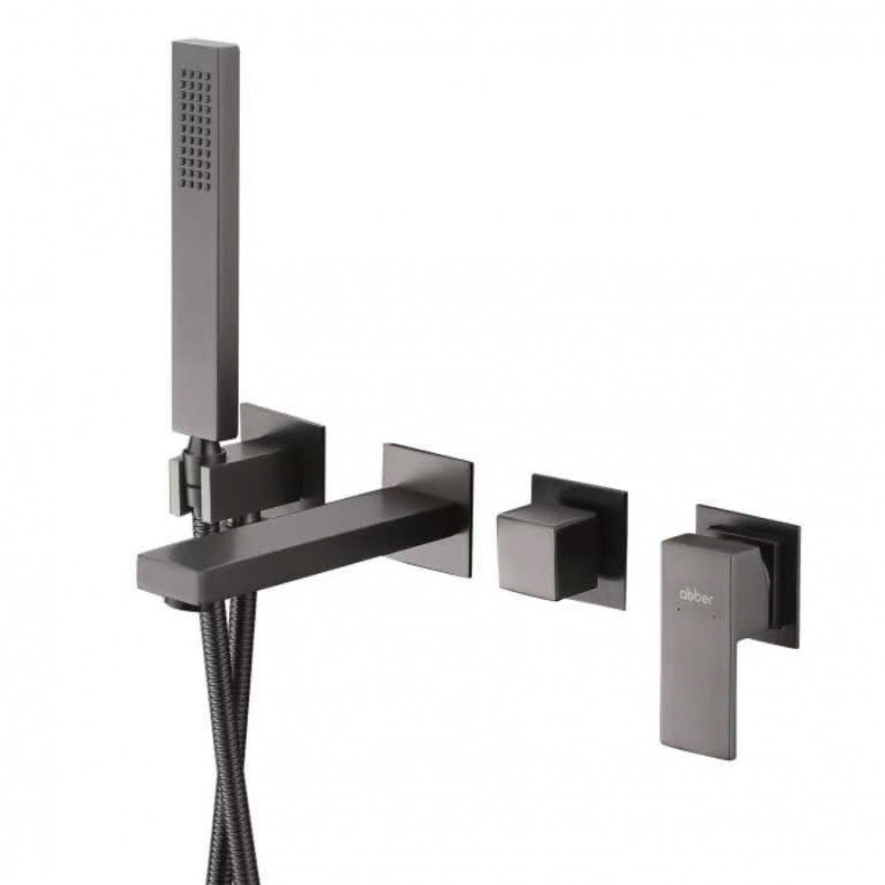 Смеситель ABBER Daheim AF8230NG для ванны скрытого монтажа, никель в строительном магазине