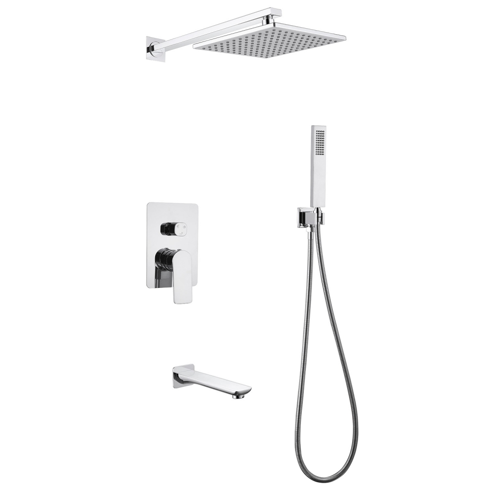 Душевая система ABBER Weiss Insel AF8017 скрытого монтажа с изливом, хром в строительном магазине