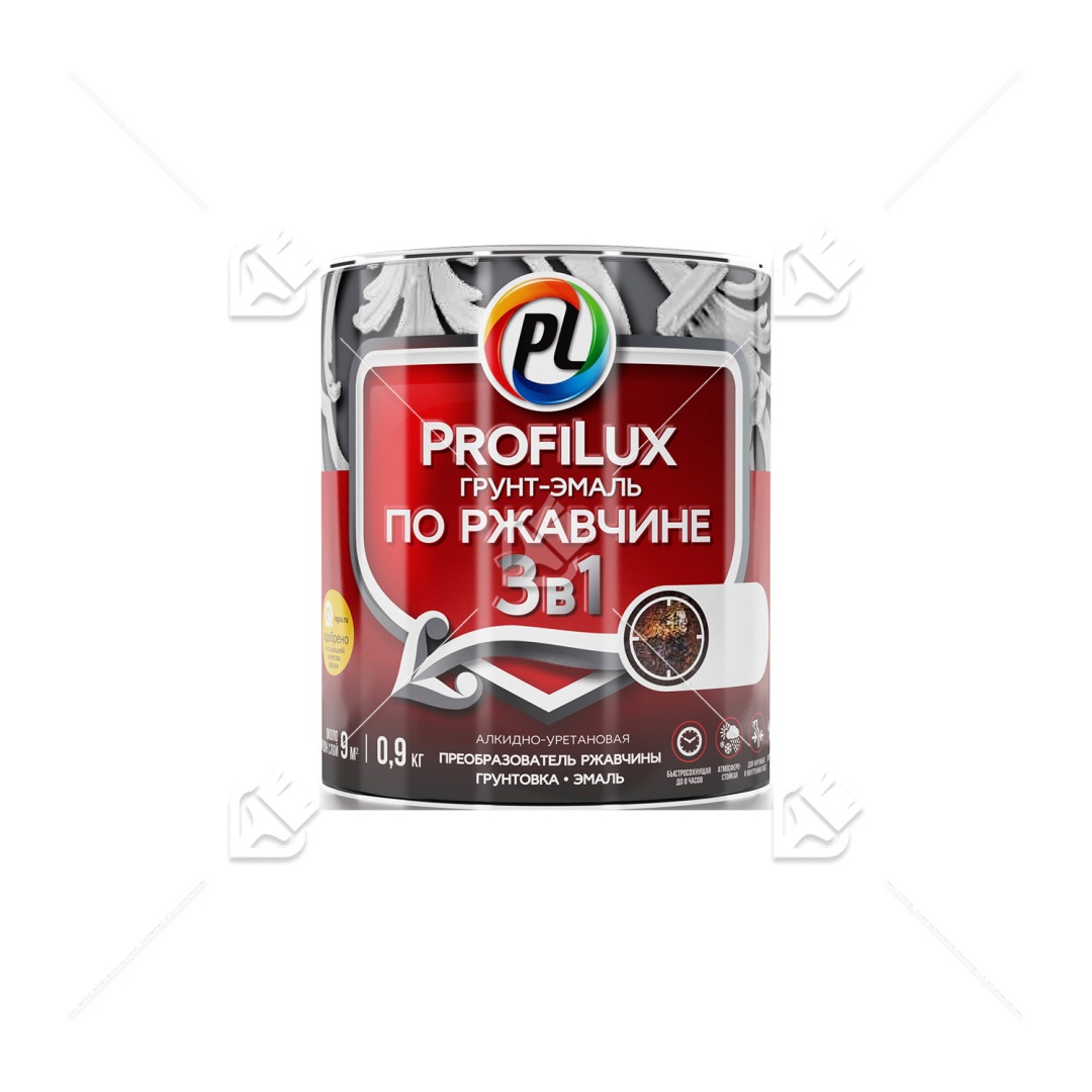 Грунт-эмаль на ржавчину 3в1 Profilux полумат белая 5кг.
