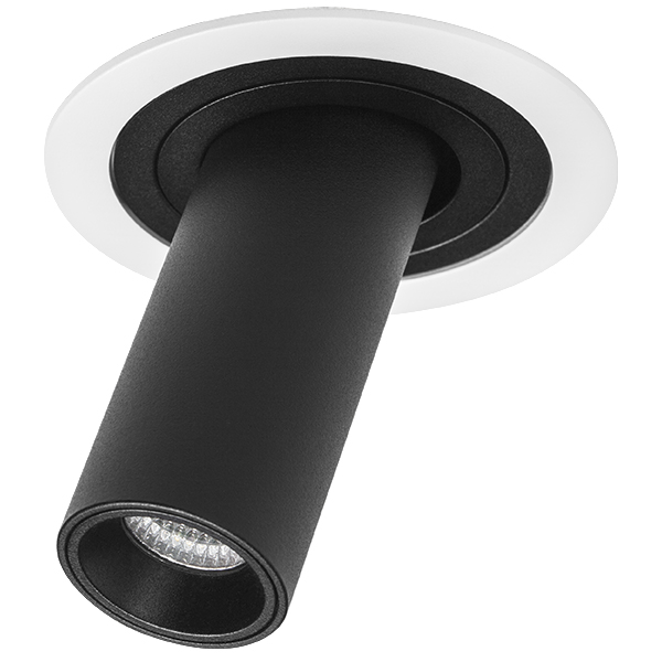 i616274 Светильник INTERO TUBO LED 10W 500LM 60G БЕЛЫЙ/ЧЕРНЫЙ 4000K (217616+217274) в строительном магазине
