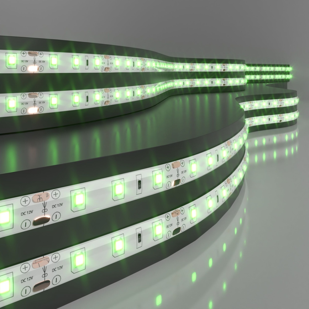 Светодиодная лента 12 В 4,8 Вт/м 60 Led/м 2835 IP65, зеленый, 5 м Лента светодиодная 12V 4,8W 60Led 2835 IP65 зеленый, 5м в строительном магазине