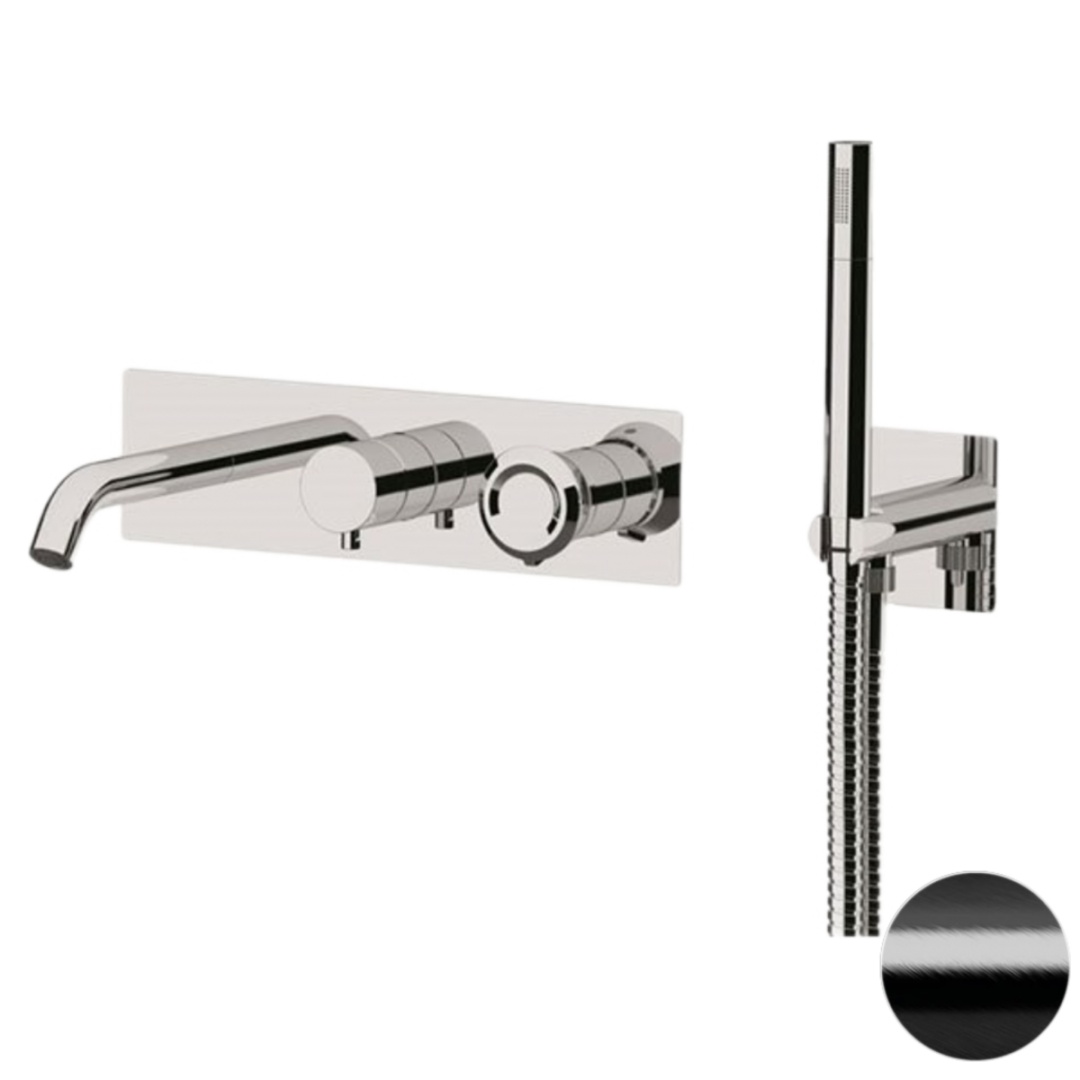 Смеситель для ванны Remer Element ET53D2CFP, черный брашированный хром в строительном магазине