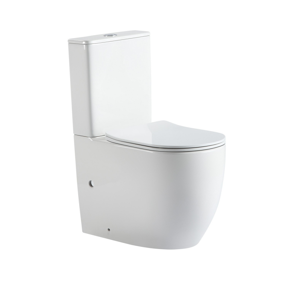 Унитаз ABBER Bequem AC1110T компакт белый, безободковый, смыв торнадо в строительном магазине