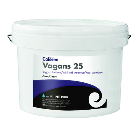 Краска для влажных помещении Vagans 25 полуматовая 0,9л в строительном магазине