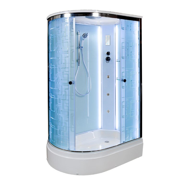 Душевая кабина Deto EM 2712 R LED с подсветкой и гидромассажем в строительном магазине