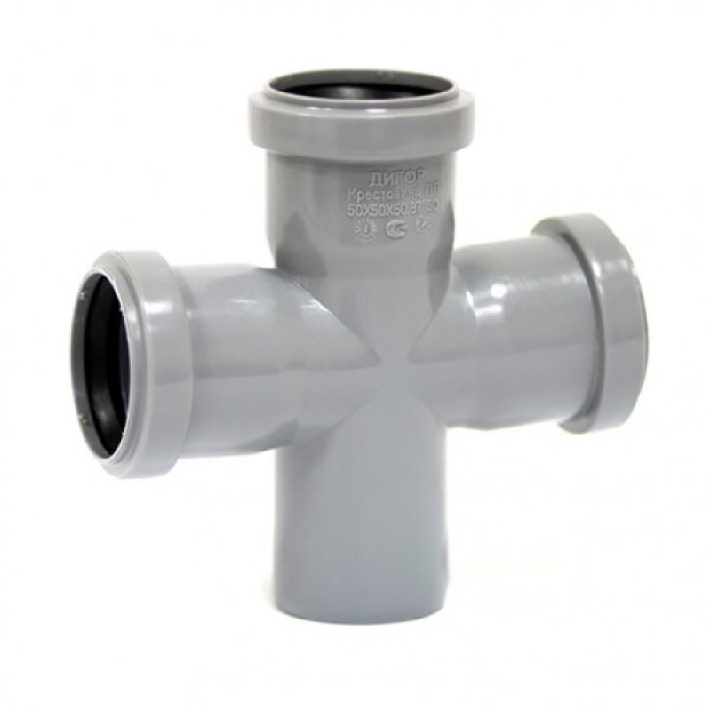 Крестовина канализационная Политэк 50x45° в строительном магазине