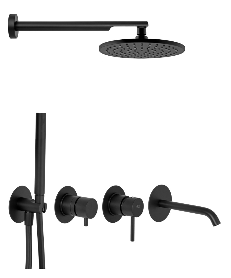 Душевая система Remer X Style X96D3SETNO, черный матовый в строительном магазине