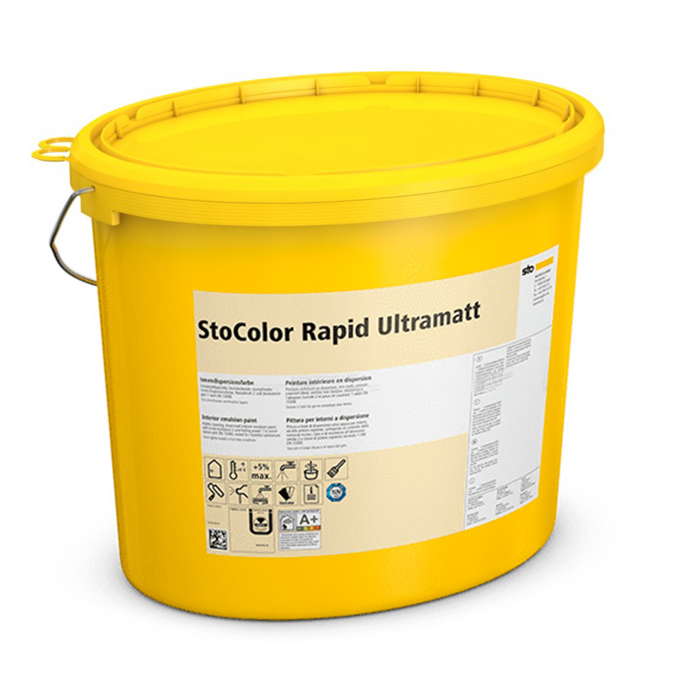 Краска интерьерная StoColor Rapid Ultramatt (СТО) Дисперсионная 15л в строительном магазине