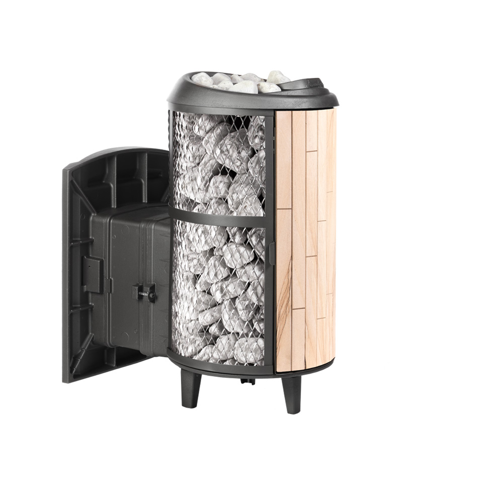 Печь банная «Атмосфера L» с комбинированной облицовкой «Окаменевшее дерево» наборное в строительном магазине