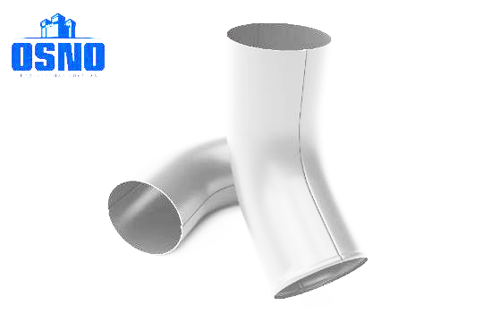 Колено сливное 125/90 OSNO RAL 9003 белый