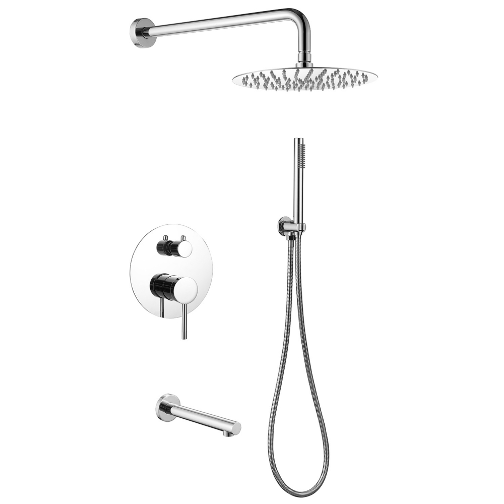 Душевая система ABBER Emotion AF8817 скрытого монтажа с изливом, хром в строительном магазине